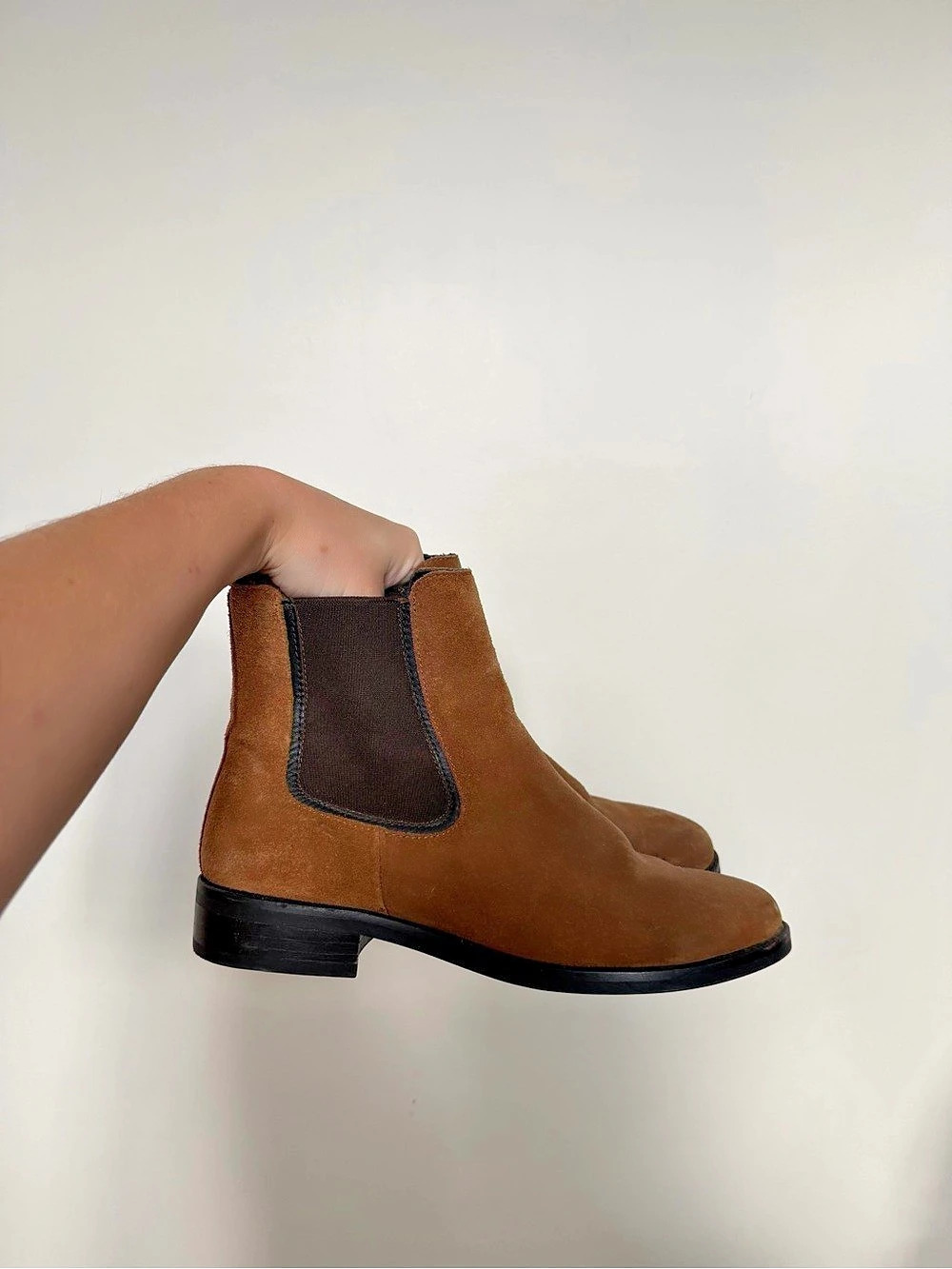 Thursday Boot Company Duchess Brown & Black Suede Chelsea Ankle Boots US 7.5